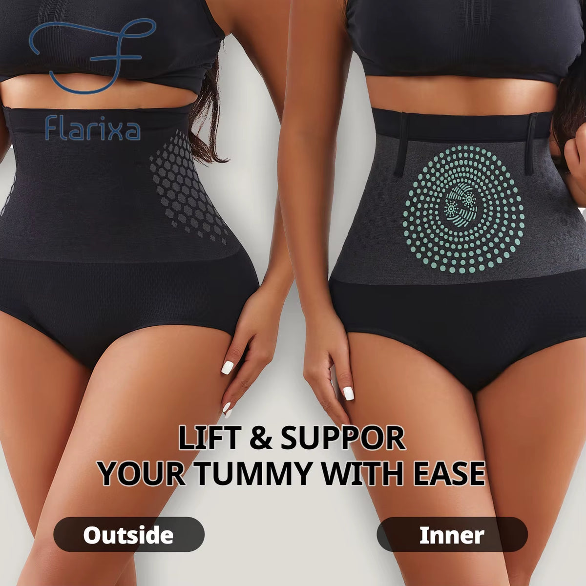 1/2/3Pcs Seamless Women'S High Waist Abdomen Control Panties Magnetic Therapy Warm Uterus Underwear Body Shaping Briefs