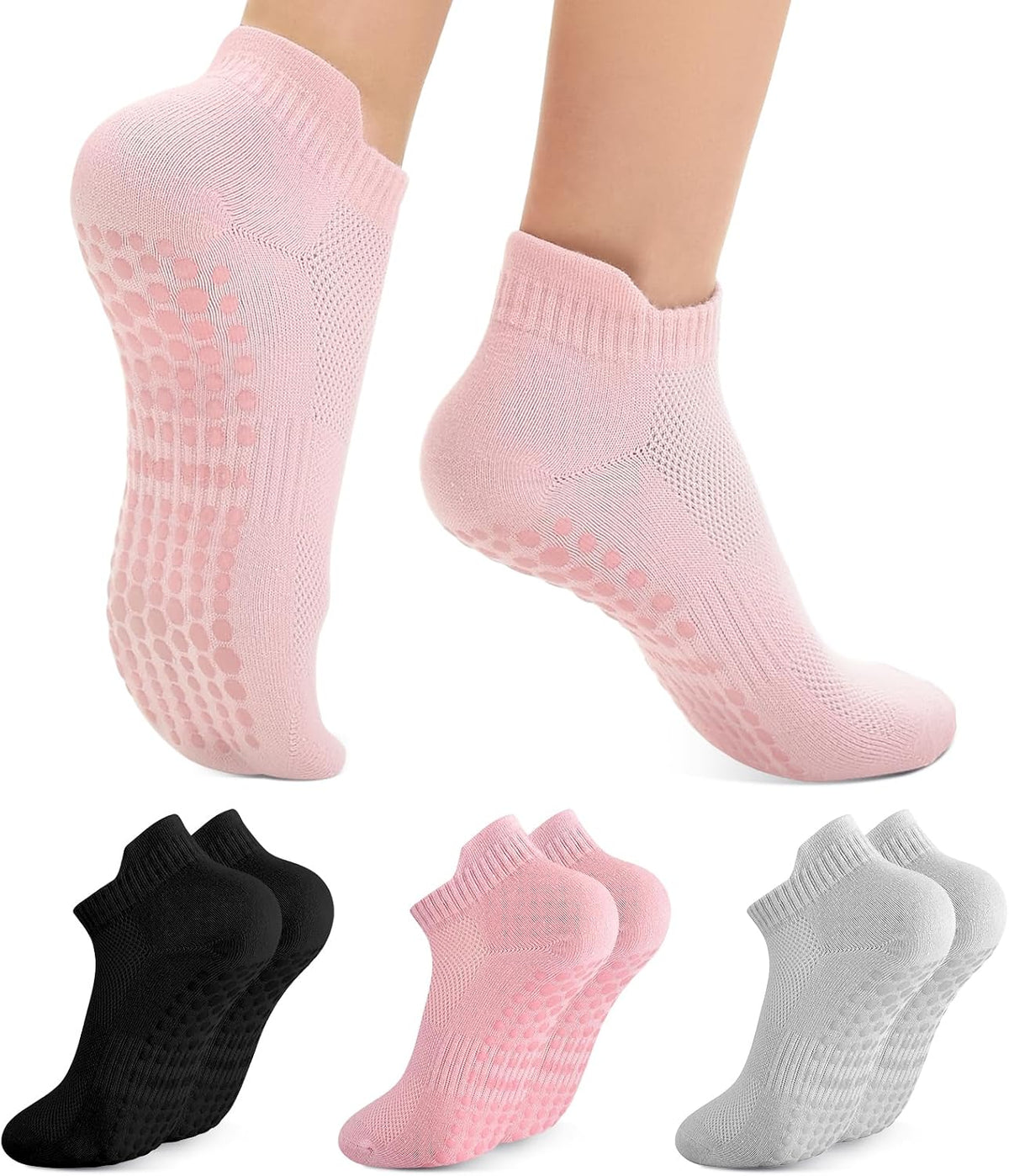 Walifrey Women's Non-Slip Pilates and Yoga Grip Socks