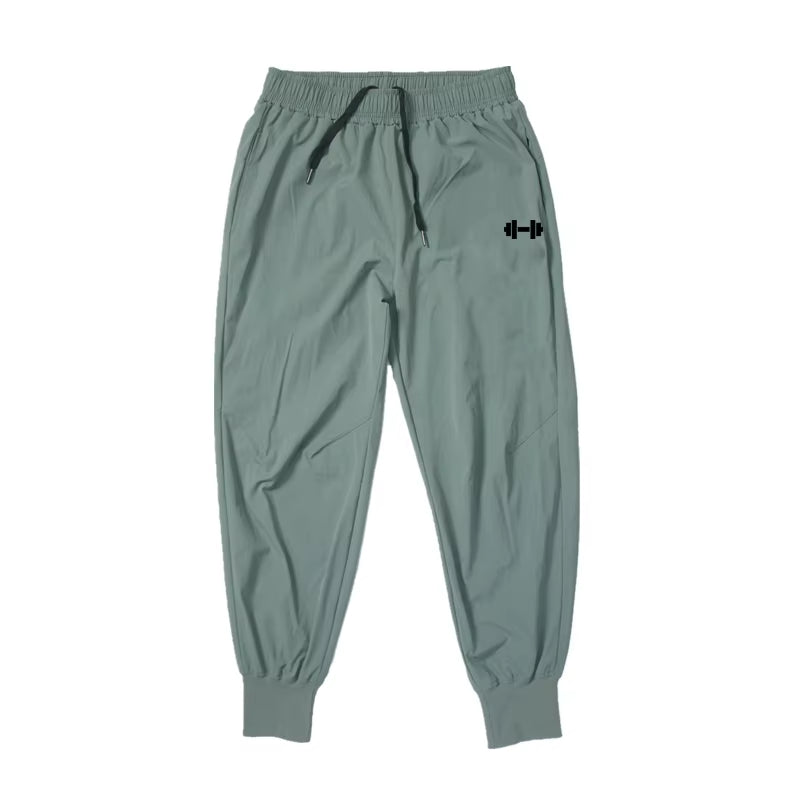 Men's Ultra-Thin Quick-Dry Gym Training Pants with Elastic High Waist