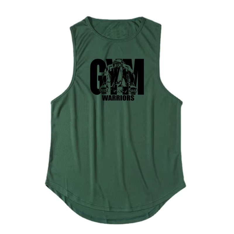 Men's Summer Mesh Quick-Dry Gym Tank Top - Casual Moisture-Wicking Bodybuilding Sleeveless Shirt for Workouts