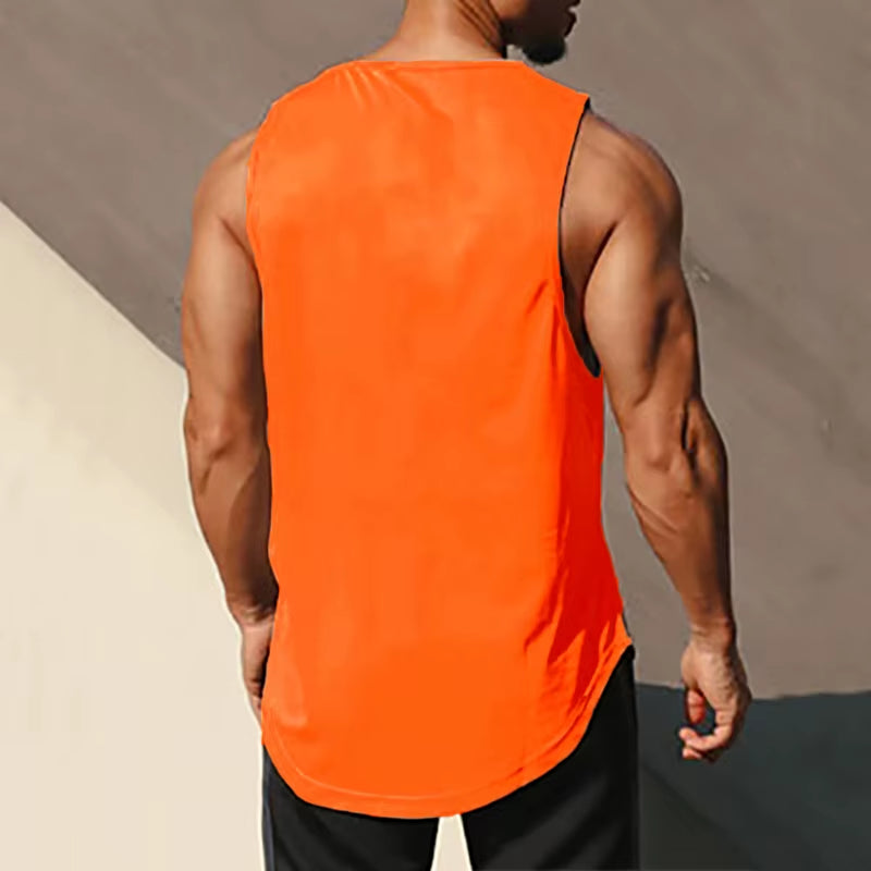 Men's Summer Mesh Quick-Dry Gym Tank Top - Casual Moisture-Wicking Bodybuilding Sleeveless Shirt for Workouts