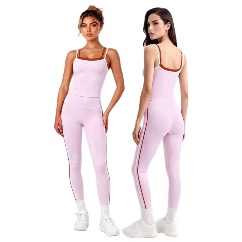 Women's Pilates Top Sets and High-Waisted Flared Leggings for Fitness and Gym Workouts
